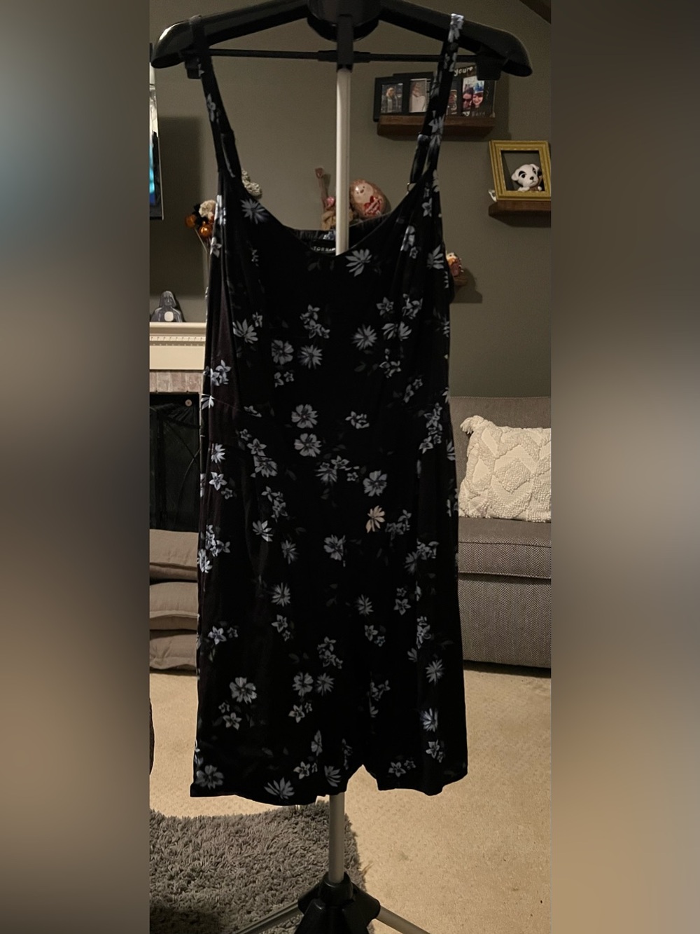 Torrid Women’s Black with White & Blue Floral Print , shorts Romper size 3x